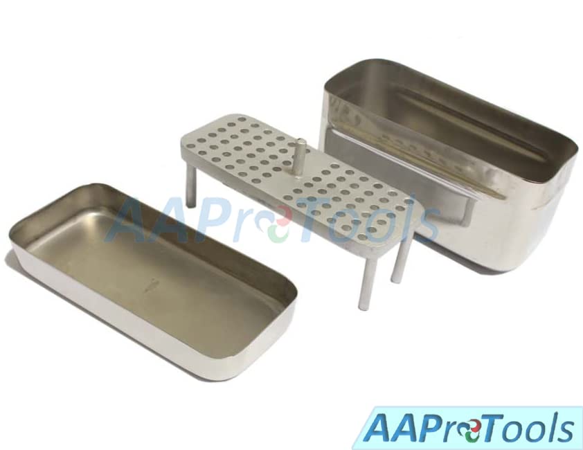 72 Hole Autoclave Sterilizer Case for Dental Burs & Endo Files - Durable Holder Box for Dental Clinics & Labs - Perfect for Sterilization & Organization of Dental Instruments