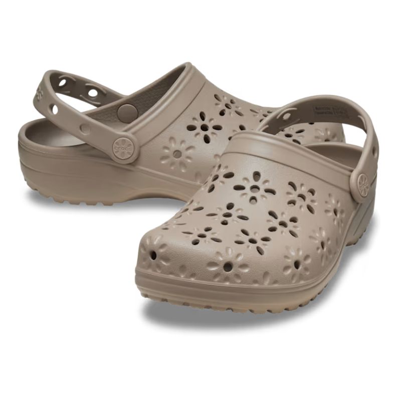 Women's Classic Floral Cut-Out Clogs - Comfortable Slip-On Garden Shoes for Spring & Summer Outdoor Activities