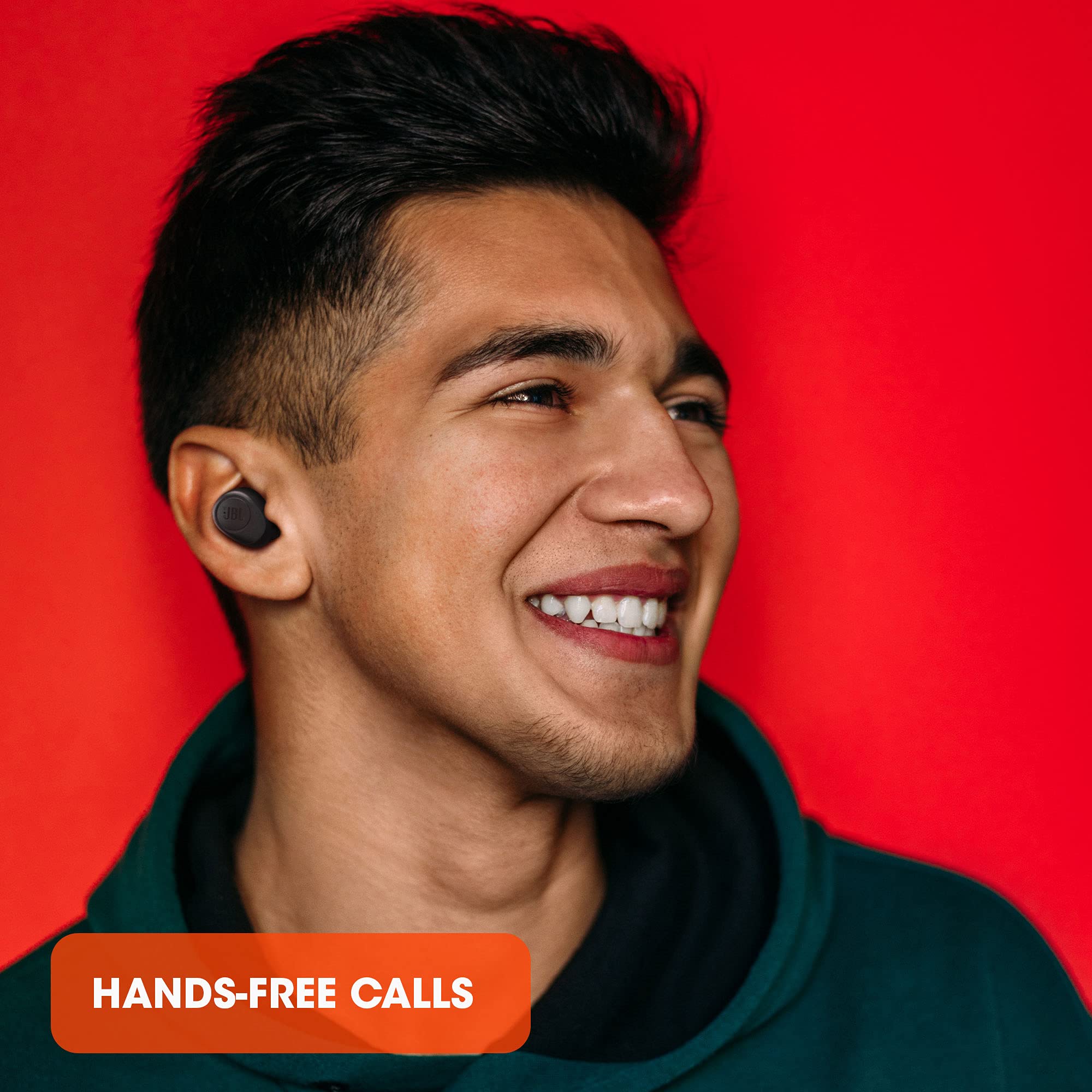 JBL VIBE 100 TWS True Wireless Earbuds - Bluetooth 5.0 In-Ear Headphones with Mic, 20H Playtime, IPX4 Waterproof - Black (Perfect for Gym, Running, Commuting & Travel)