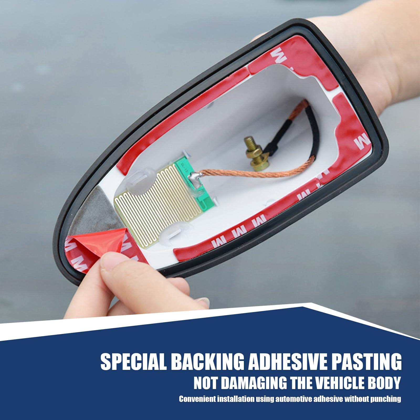 1 PC Universal Car Shark Fin Antenna - ABS AM/FM Radio Signal Receiver Cover for Most Cars, SUVs & Vans (White) | Stylish Automotive Exterior Upgrade for Enhanced Vehicle Appearance