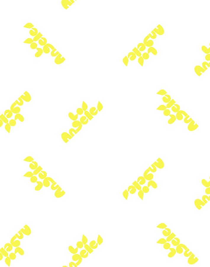 Clare V. Los Angeles Wallpaper - Yellow & White Peel and Stick Wallpaper for Home Decor, Bedroom, Living Room, Office