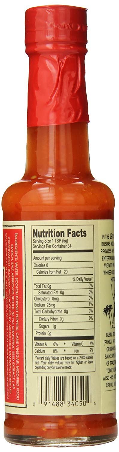 Busha Browne's Hot Pepper Pukka Sauce - 5oz Bottle (Pack of 2) - Spicy Jamaican Jerk Sauce for Grilling, Marinades & Caribbean Cooking