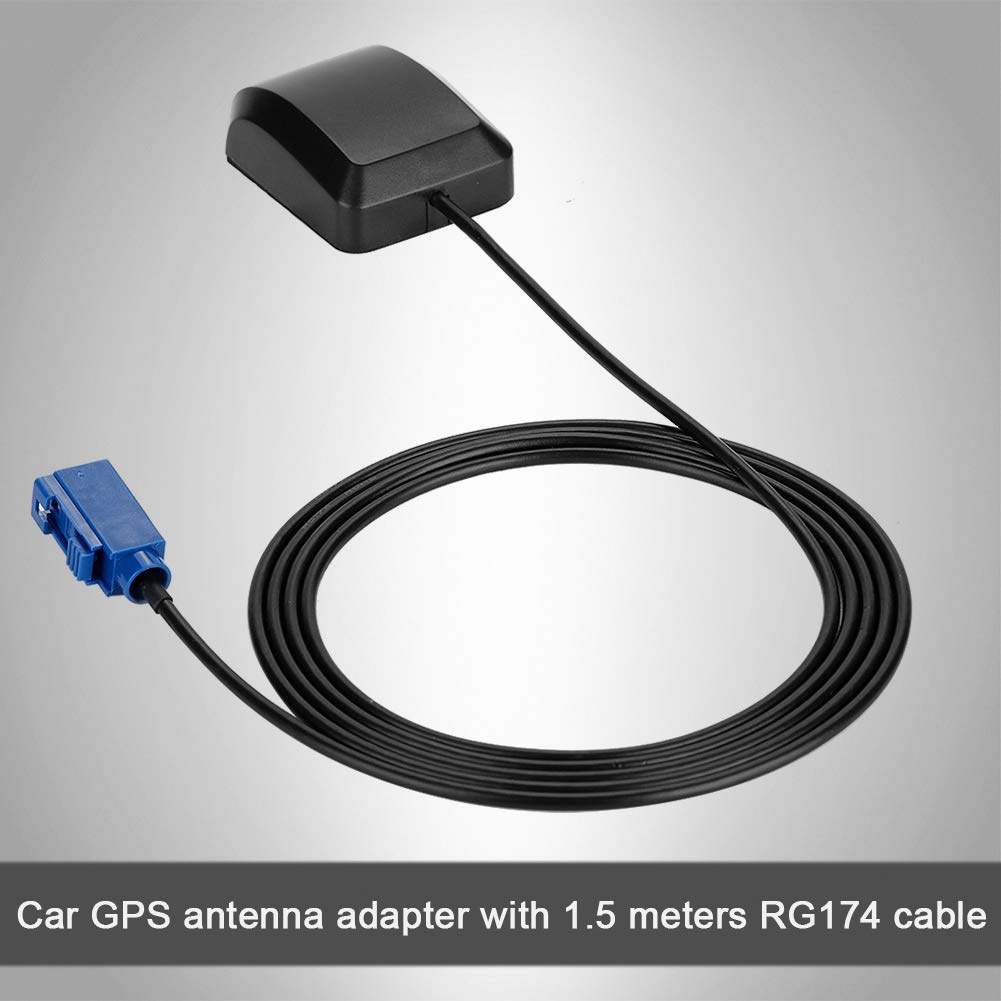 ASHATA Car GPS Antenna with 1.5m RG174 Cable - 1575.42MHz Magnetic Base Antenna for GPS Navigation, Receivers, DVR & Modules | Enhanced Signal for Road Trips & Fleet Tracking