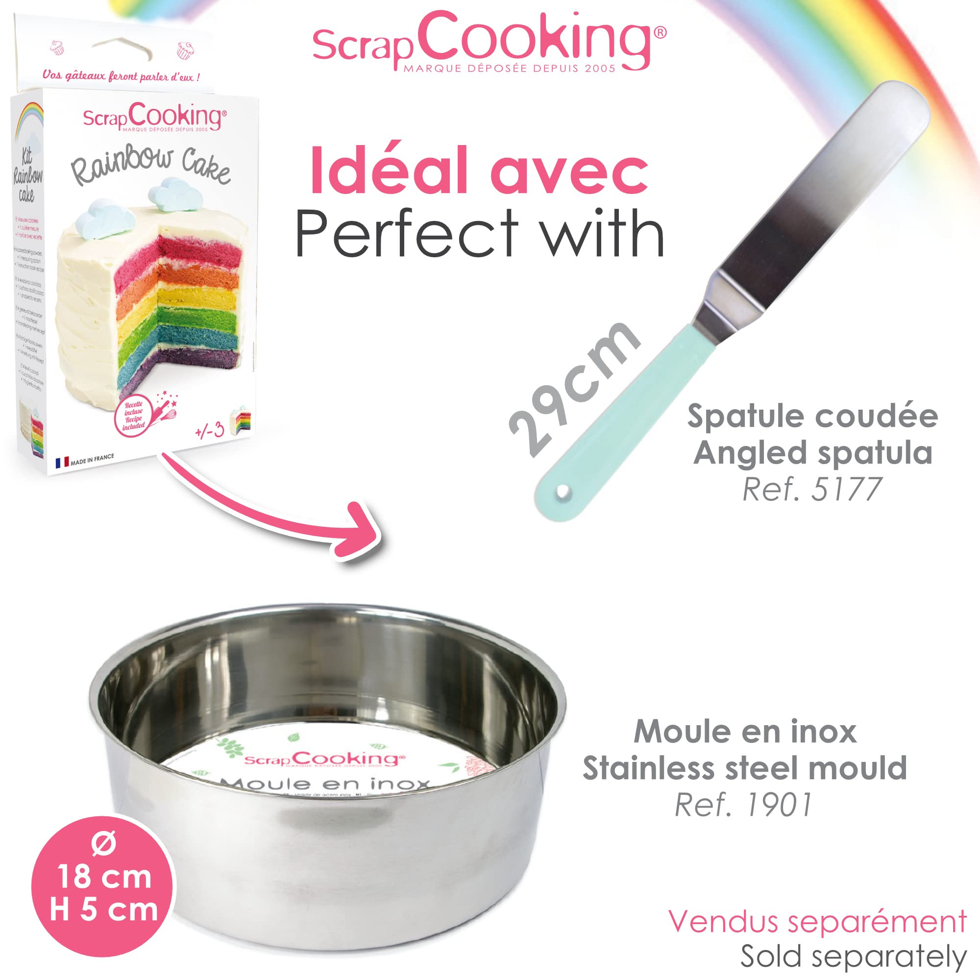 Rainbow Cake Kit - DIY Baking Kit for Kids & Adults - Fun Birthday Party Activity - Perfect for Home Baking & Celebrations