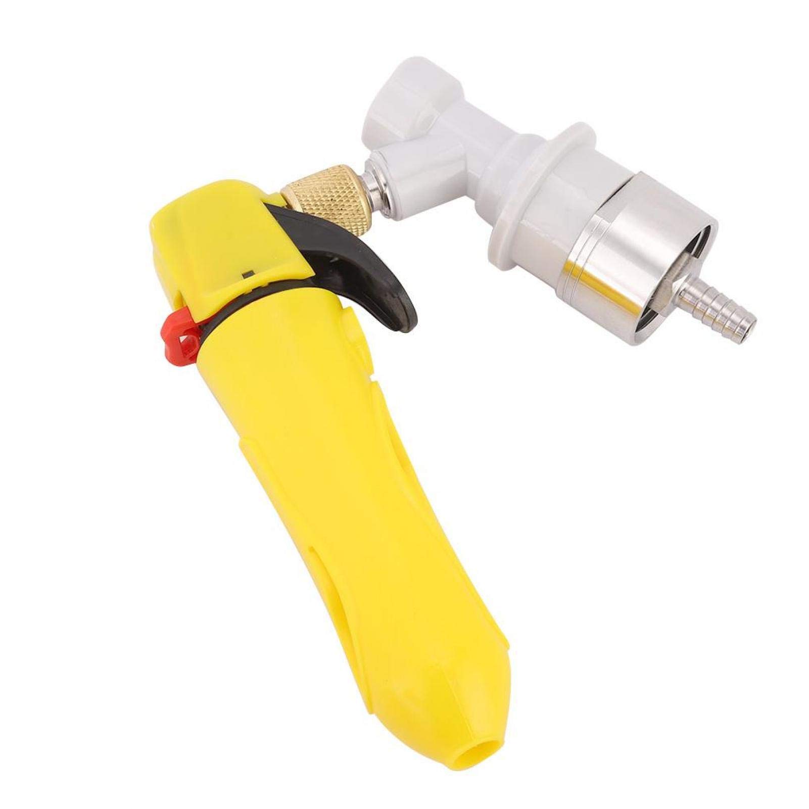 Premium Metal Keg Charger - Lightweight & Durable CO2 Dispenser for Homebrew, Bars & Parties (Yellow) - Perfect for Draft Beer, Kombucha & Soda Dispensing
