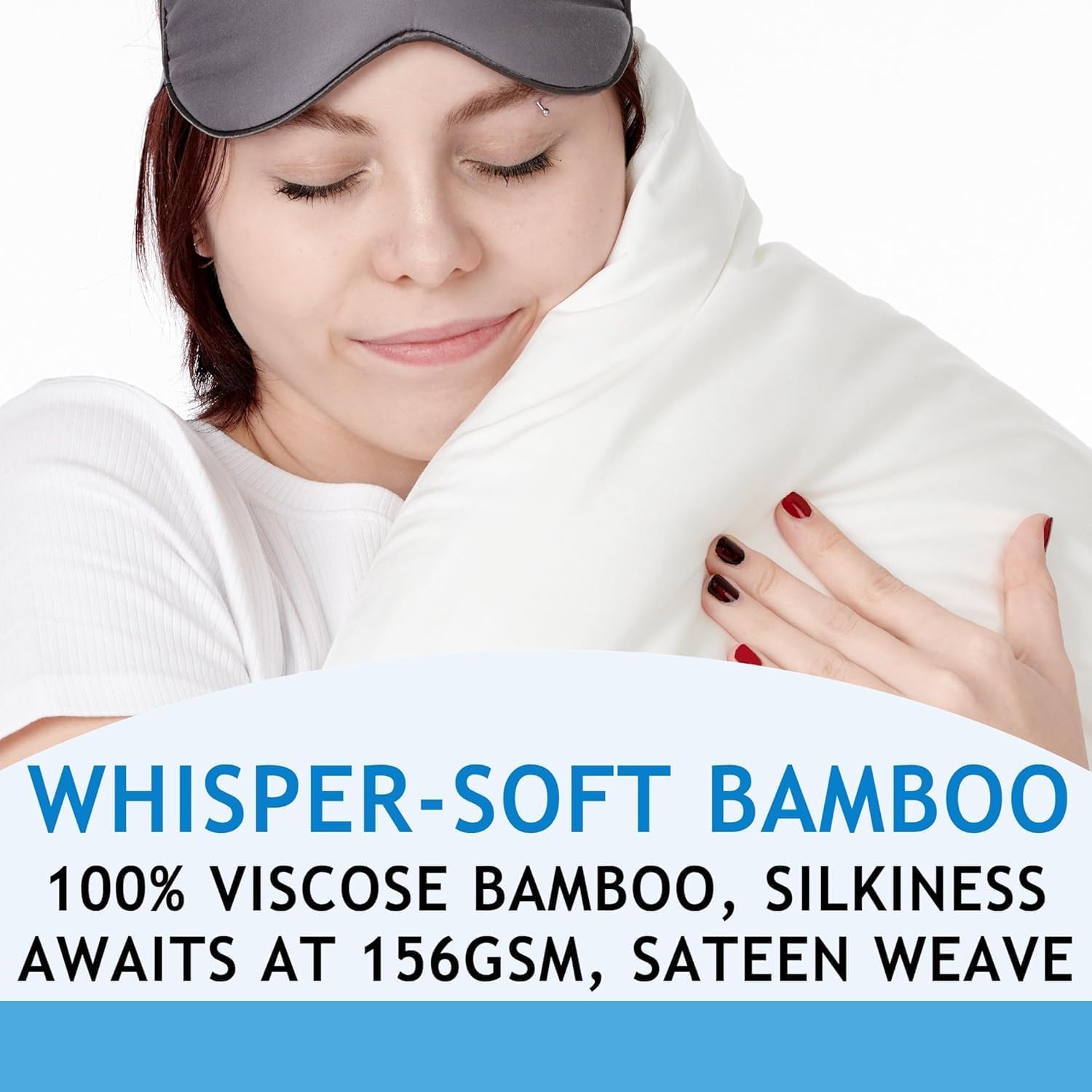 Cooling Bamboo Viscose Pillowcases for Hot Sleepers - Queen Size 30x20, 2 Pack White - Breathable & Moisture-Wicking Pillow Covers for Night Sweats, Menopause Relief - Silky Soft Zippered Pillow Cases by JoMo - Perfect for Summer Nights & Temperature Regulation