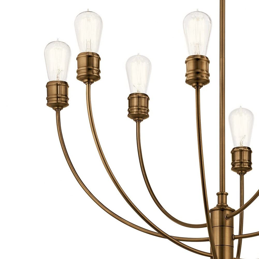 8-Light Adjustable Arm Chandelier in Classic Pewter - Modern Ceiling Light Fixture for Dining Room, Living Room & Bedroom Lighting