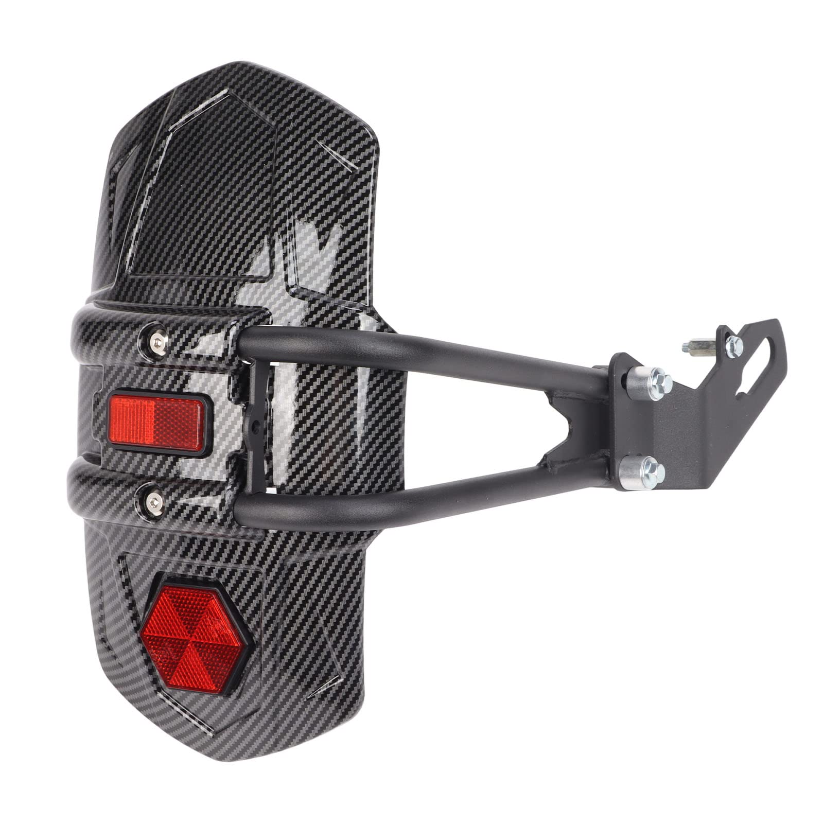 Universal Carbon Fiber Motorcycle Mud Flap Guard - Rear Wheel Splash Protection for Off-Road Riding