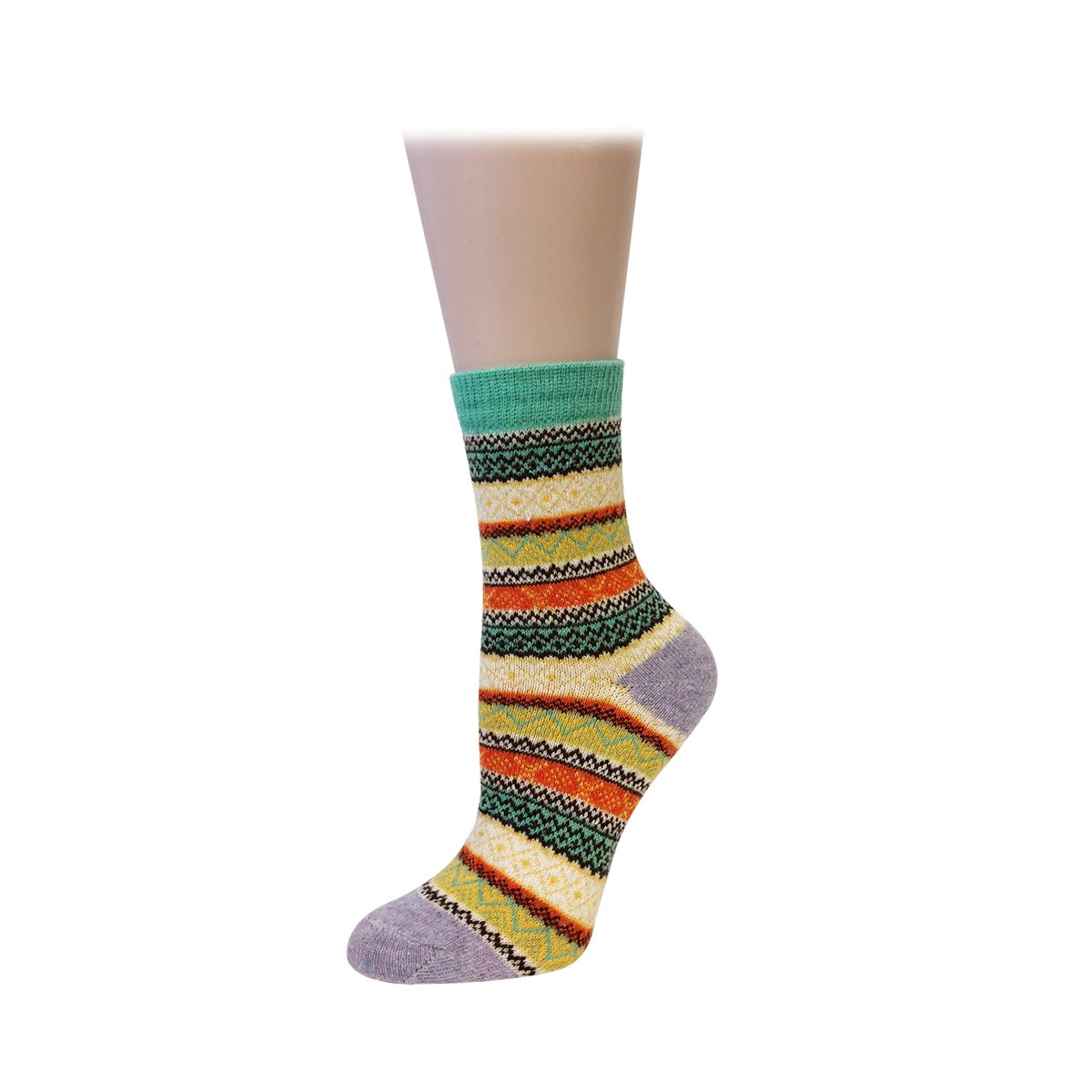 Allydrew Nordic Print Wool Socks - Soft & Warm Winter Socks for Men & Women - 5 Pairs Pack - Perfect for Hiking, Home & Office Wear