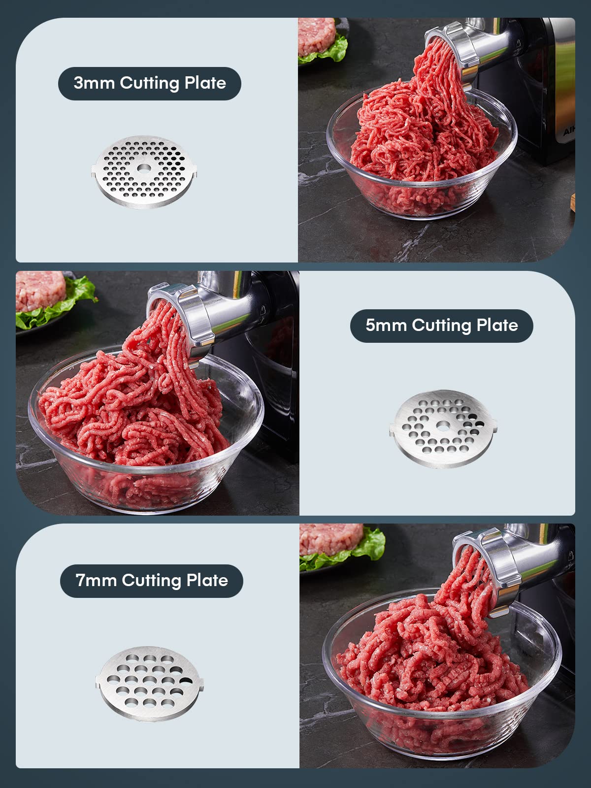 **3200W Heavy Duty Electric Meat Grinder & Sausage Stuffer - 3 Sausage Tubes, 2 Blades, 3 Plates - Stainless Steel Home Kitchen Meat Processor for Ground Beef, Sausages & More**    *(Perfect for Home Chefs, Butchers & BBQ Enthusiasts – Make Fresh Burgers, Sausages & Pet Food Easily!)*
