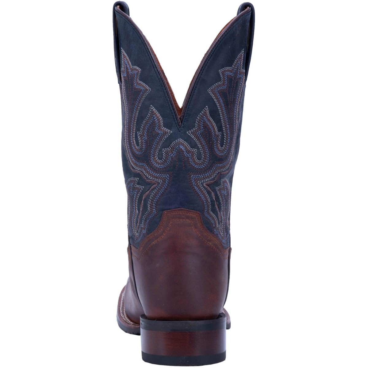 Dan Post Men's Winslow Embroidered Square Toe Casual Boots - Mid Calf Western Boots for Men in Blue & Brown | Comfortable Cowboy Boots for Daily Wear, Country Music Festivals & Rodeo Events