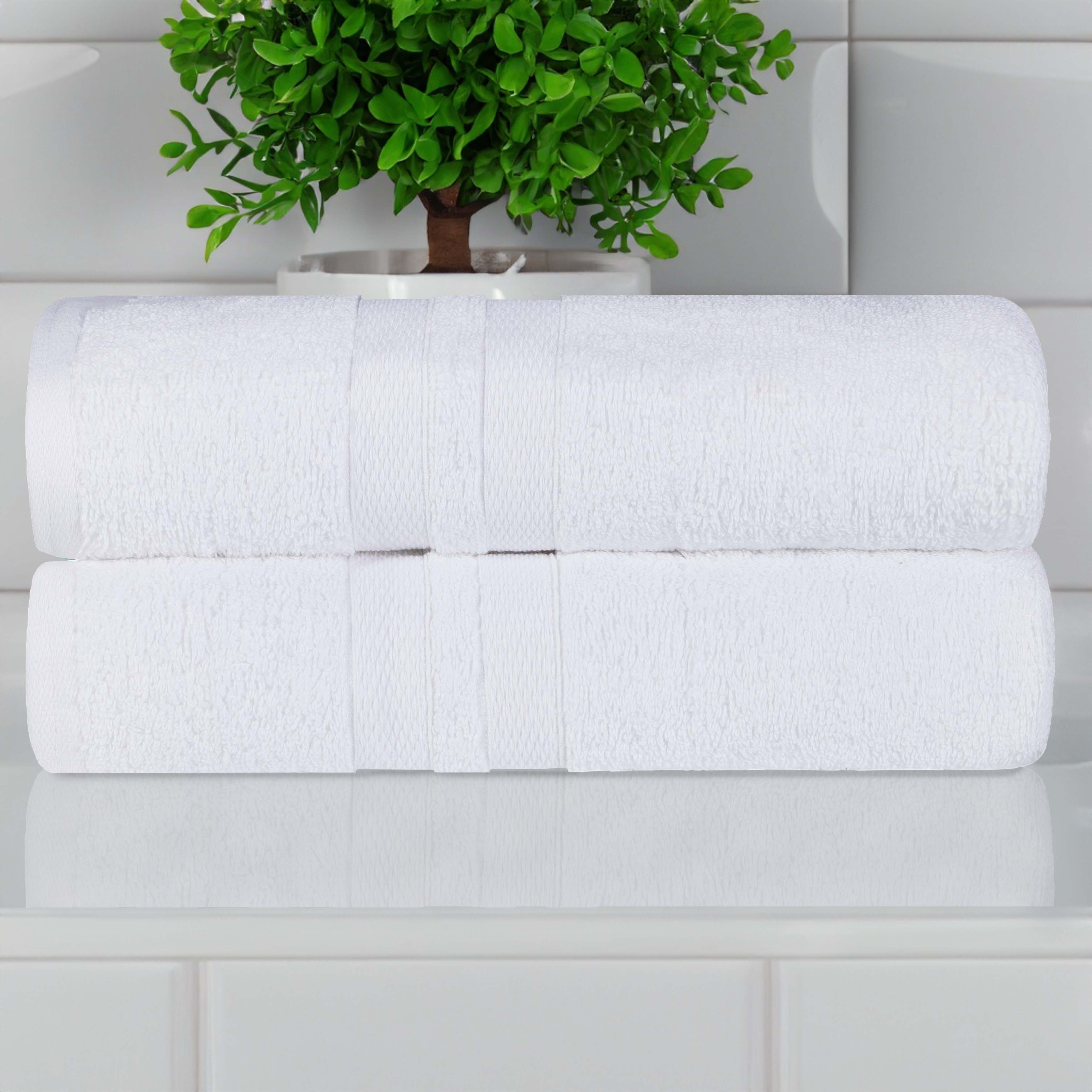 Ultra Soft Cotton Quick Dry Bath Towel Set of 2 - Absorbent & Plush for Spa, Pool & Gym - Luxury Bathroom Essentials