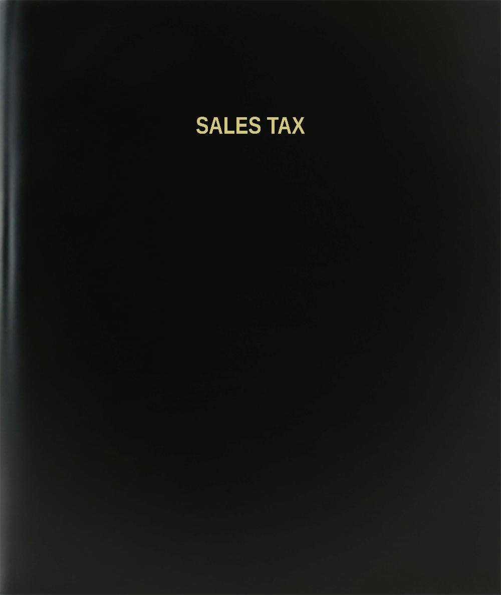 BookFactory Sales Tax Log Book - 120 Pages, 8.5x11 Inches, Black Hardbound Journal for Small Business Accounting & Tax Records | Perfect for Bookkeepers, Accountants & Retail Stores
