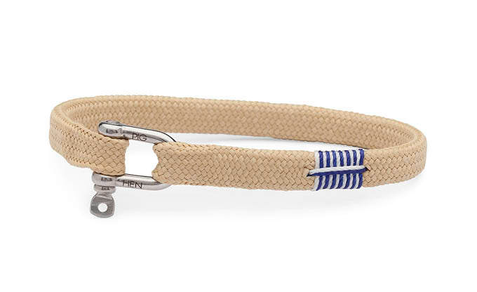 PIG & HEN Vicious Vik Rope Bracelet for Men - Sand Color Outdoor Adventure & Casual Style Bracelet