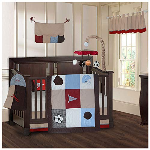 BabyFad Go Team 9-Piece Crib Bedding Set - Soft Nursery Bedding for Boys & Girls | Perfect for Newborns, Toddlers & Baby Showers