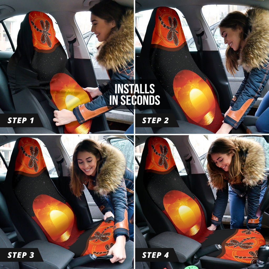 Premium Aboriginal Australian Art Car Seat Covers - Universal Fit for Cars, SUVs & Trucks - Durable & Stylish Protection for Daily Commutes & Road Trips