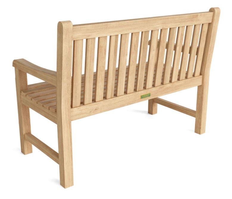 Anderson Teak Classic 2-Seater Outdoor Bench BH 004S - Weather-Resistant Patio Furniture for Garden, Deck, and Poolside Relaxation