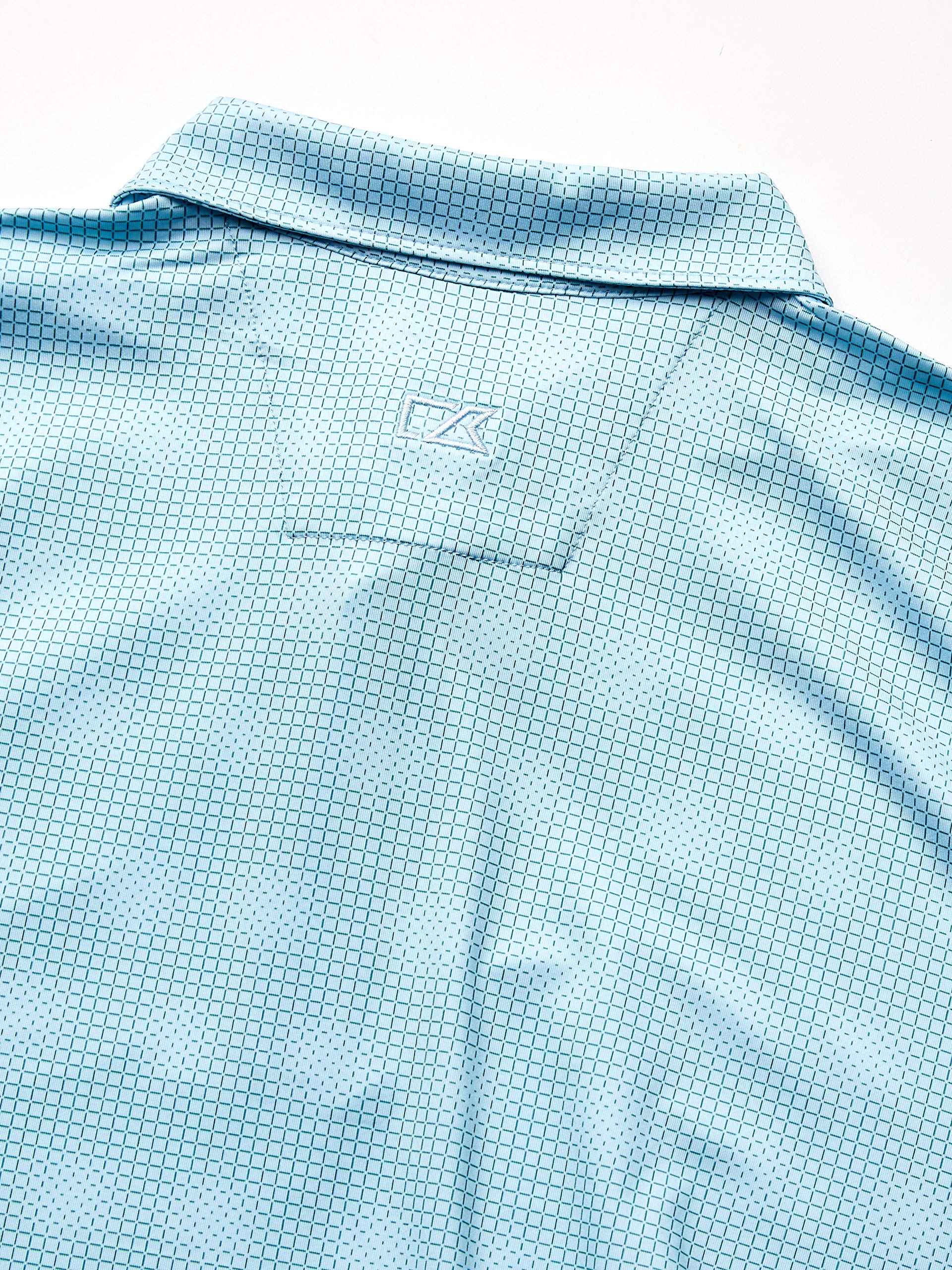 Cutter & Buck Men's Pike Geo Grid Print Polo Shirt - Moisture-Wicking, Breathable Golf & Casual Wear for Men