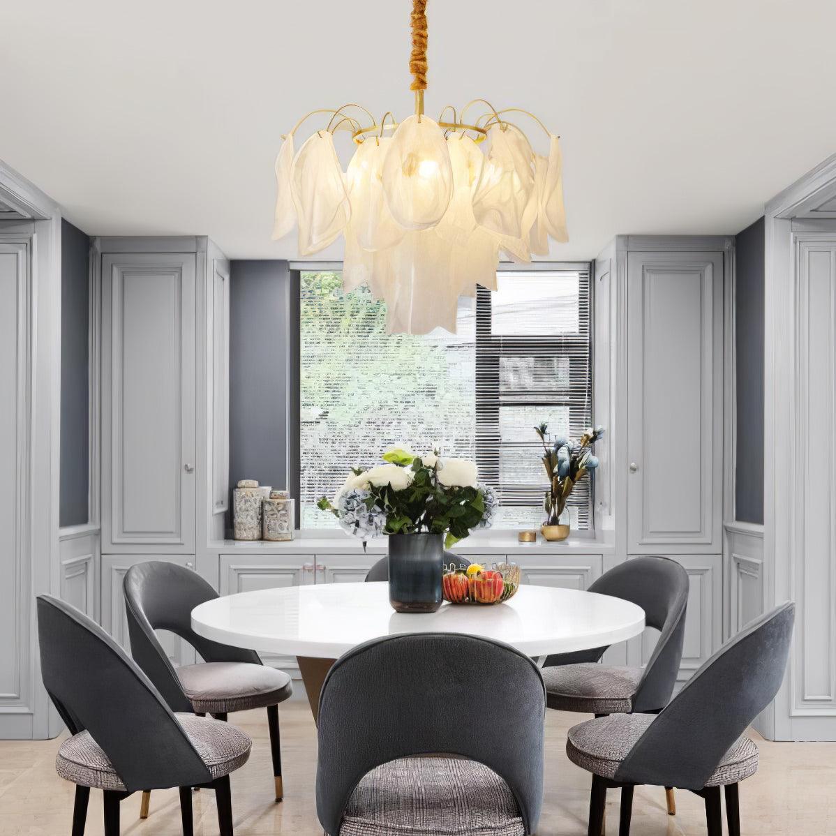 Modern Multi-Tier Cloud Glass Pendant Light Fixture - Elegant Dining Room & Kitchen Island Lighting for Home Decor