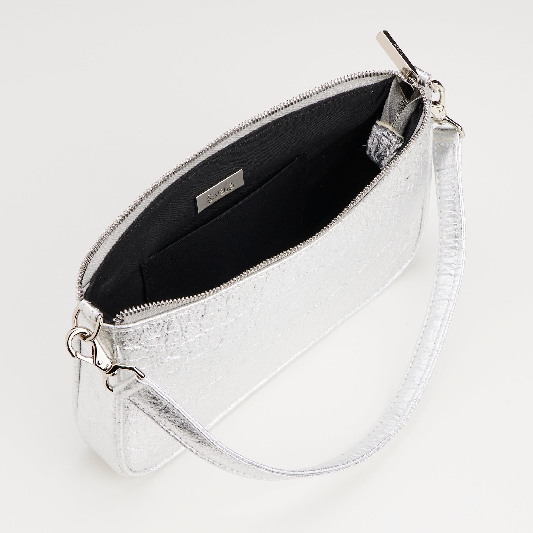 Gaia Piñatex® Vegan Leather Shoulder Bag for Women | Silver | Eco-Friendly Fashion Accessory for Work, Travel & Everyday Use