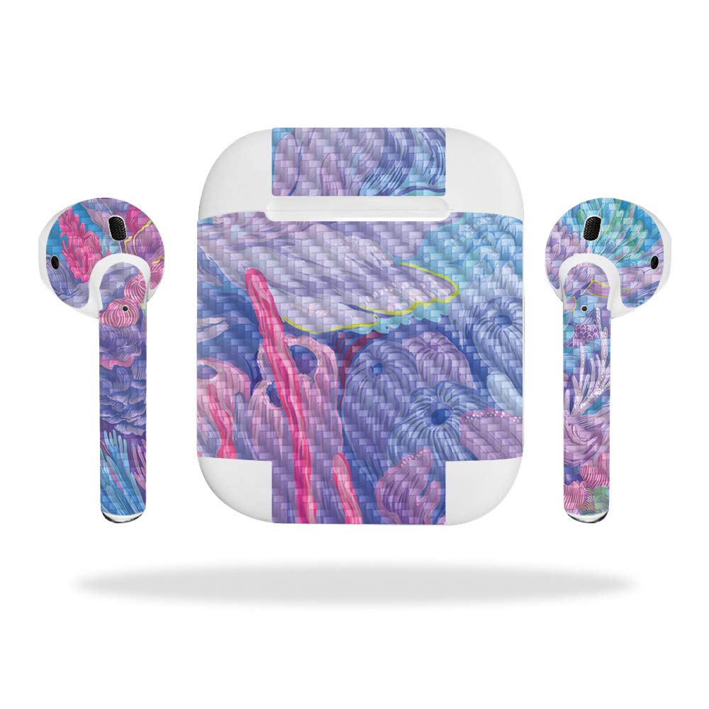 Premium Carbon Fiber Skin for Apple AirPods - Angry Ripple Design | Protective & Durable Textured Cover | Easy to Apply & Remove | Made in USA | Perfect for Gym, Travel & Everyday Protection