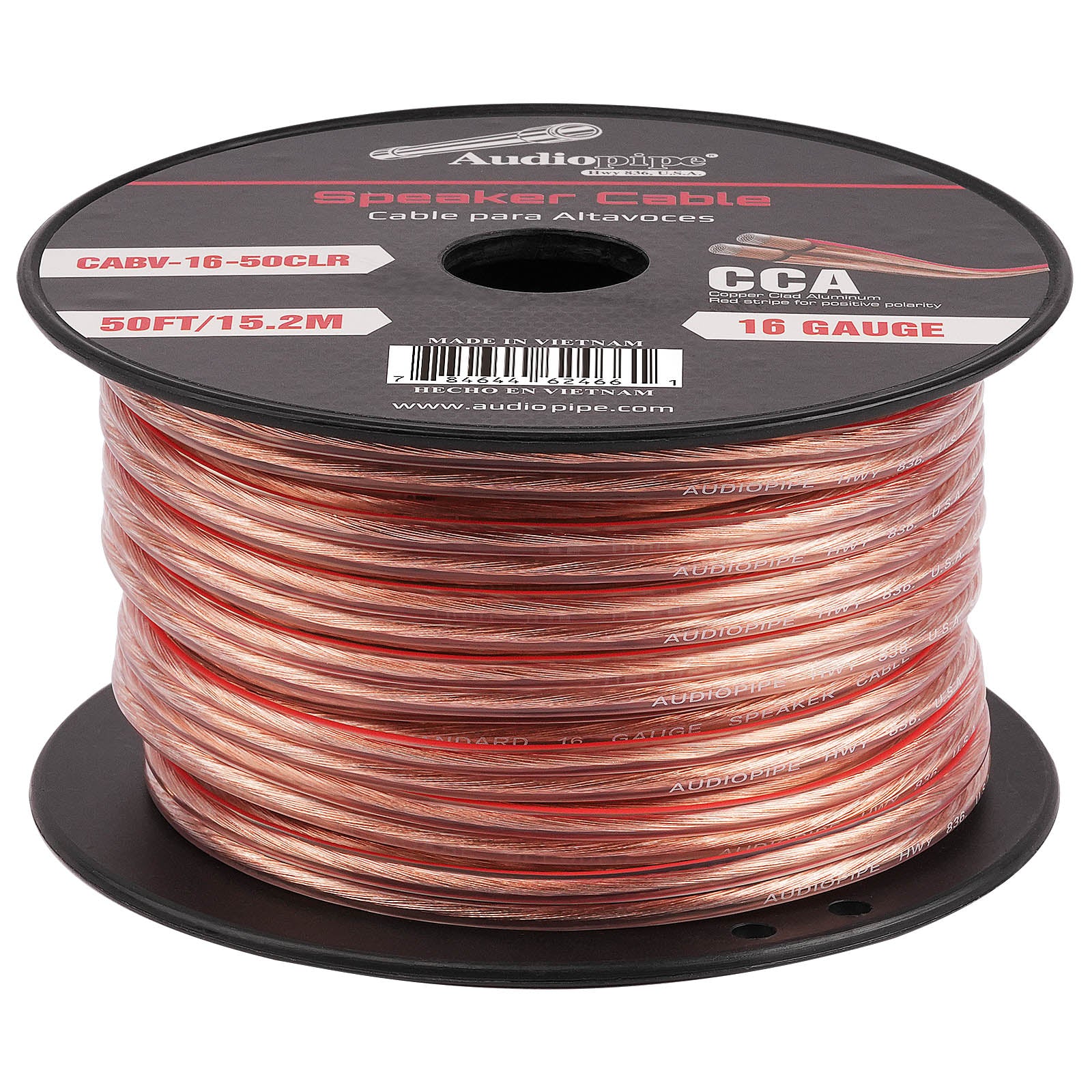 50FT 16AWG Speaker Cable - High Performance Oxygen-Free Copper Audio Wire for Home Theater, Studio & Outdoor Speakers (CABV 16 50CLR) - Perfect for Surround Sound Systems, DJ Equipment & Live Events