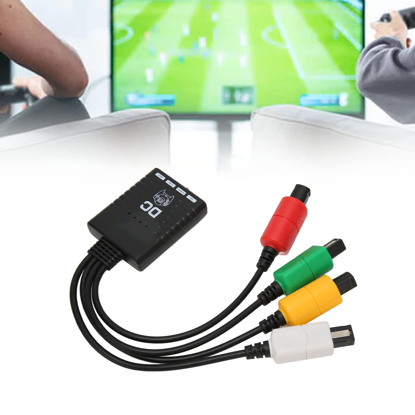 Wireless Bluetooth Controller Adapter for Dreamcast Console - 4 Player Gamepad Converter with LED Indicator - Compatible with Nintendo Switch, PC, and Retro Gaming - Perfect for Multiplayer Gaming and Home Entertainment