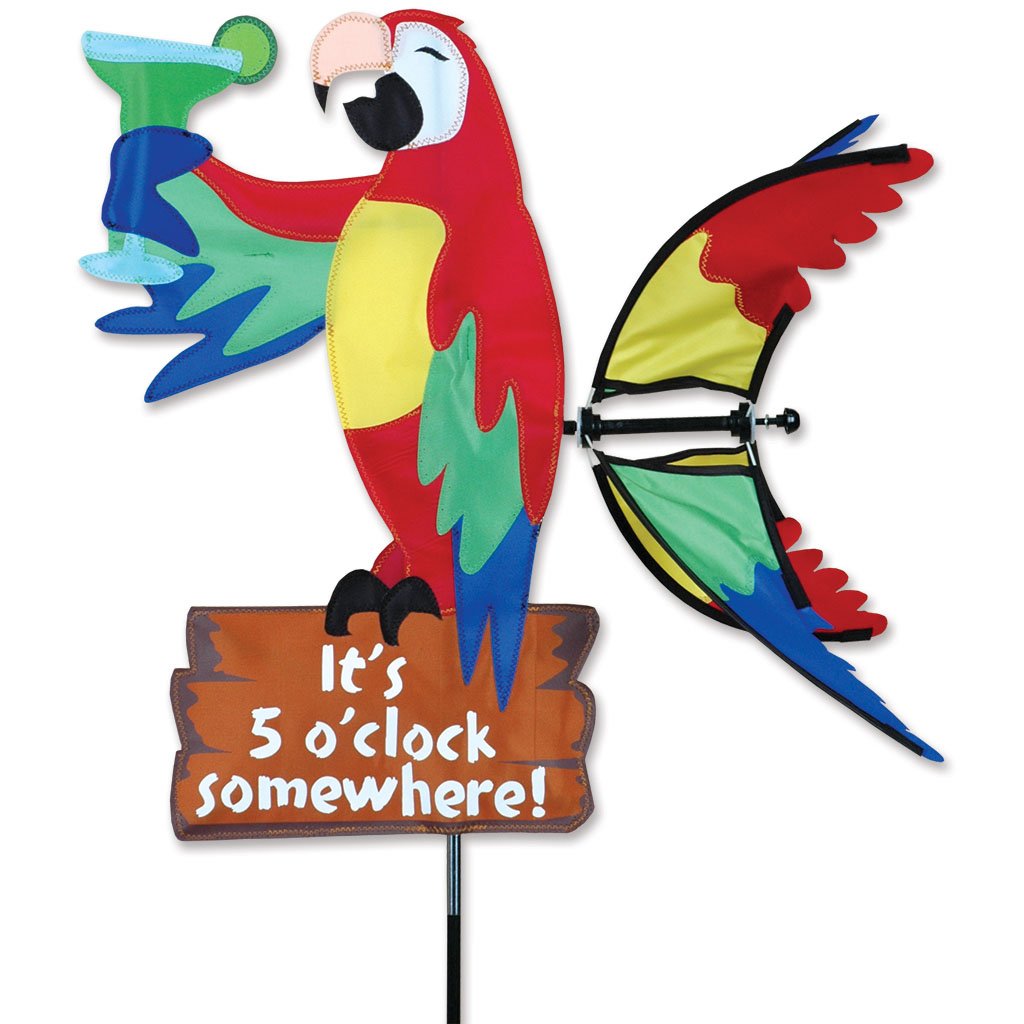 Premier Kites 20 Inch Island Parrot Spinner - Colorful Outdoor Kite for Beach, Park & Backyard Fun - Best Gift for Kids & Adults Flying Toy