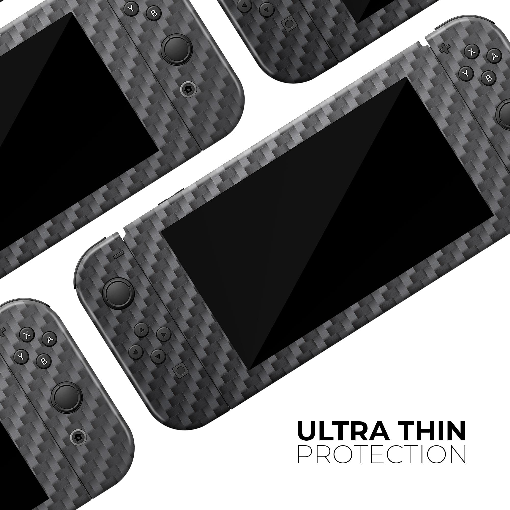 Nintendo Switch & Joy-Con Protective Vinyl Skin Cover - Scratch-Resistant, Removable Carbon Fiber Decal - Perfect for Gaming Protection & Customization - Ideal for Travel, Home Use & Gift Giving