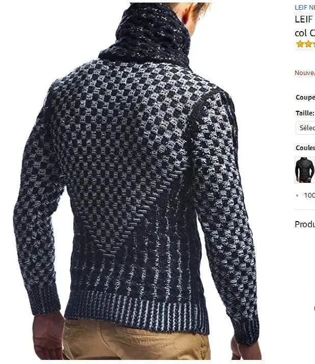 Men's Turtleneck Pullover Sweater - Soft Winter Knit Sweater for Casual & Business Wear - Perfect for Office, Dates & Cold Weather Layering