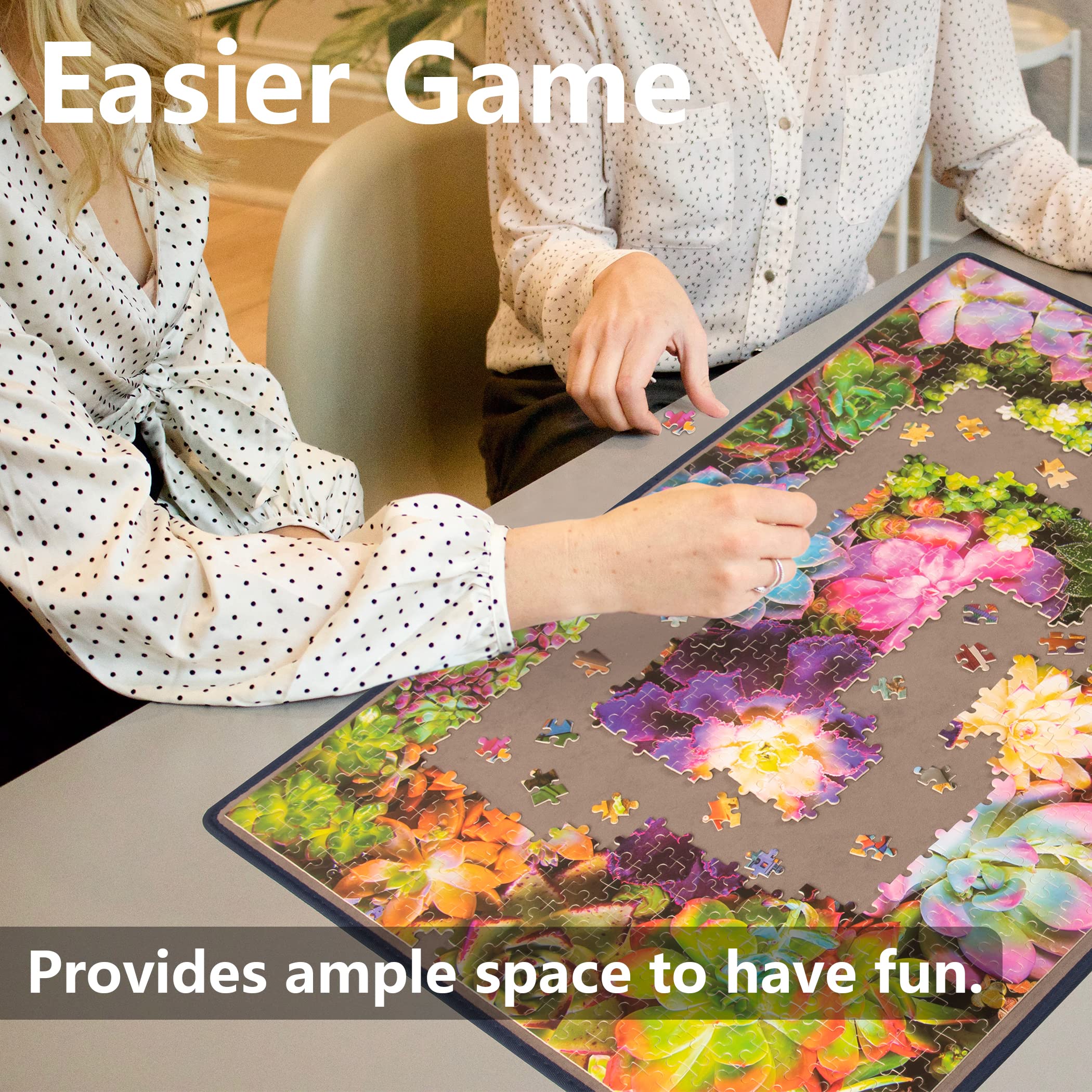 Premium Tektalk Jigsaw Puzzle Board - Portable Non-Slip Puzzle Mat for 1000-Piece Puzzles | Puzzle Storage & Organizer | Perfect for Home, Travel & Family Game Nights