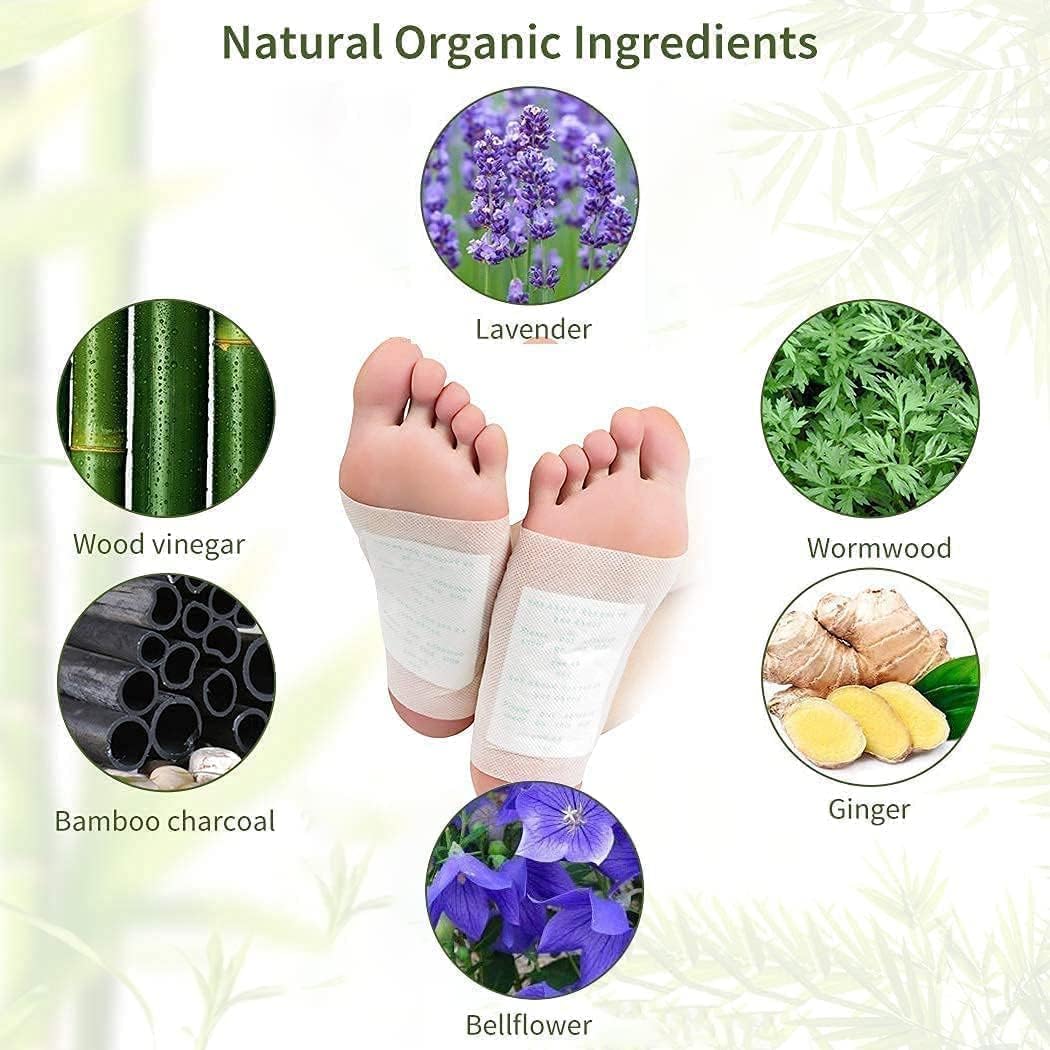 GREEVA Detox Foot Patches - 30 Pads for Cleansing & Pain Relief | Natural Foot Detox, Toxin Removal & Relaxation | Perfect for Post-Workout Recovery, Travel & Spa Nights