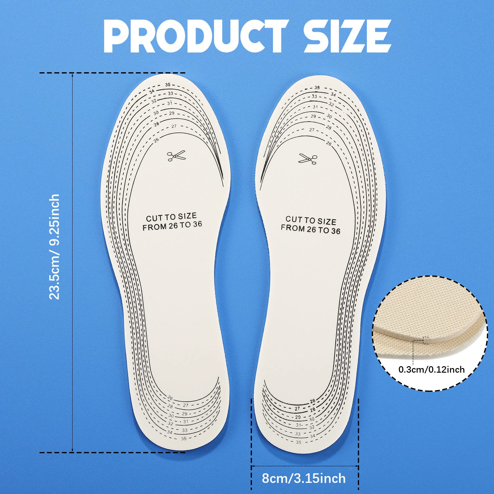 **Eurzom 2 Pairs Kids Memory Foam Shoe Insoles - Breathable Washable Latex Inserts for Toddlers & Women, Soft Comfort for Spring & Summer (Beige) - Perfect for School, Sports & Daily Wear**