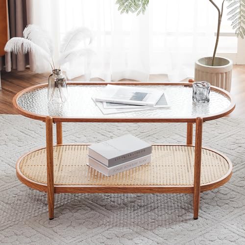 Waterwave-oval Rattan Walnut