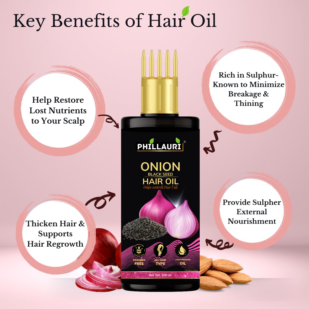 Red Onion & Black Seed Hair Growth Treatment Set (100ml Hair Oil + 100ml Shampoo + 100ml Conditioner + 30ml Serum) | Natural Hair Care for Thinning Hair, Hair Loss Prevention & Scalp Health | Perfect for Daily Hair Care Routine & Damaged Hair Repair