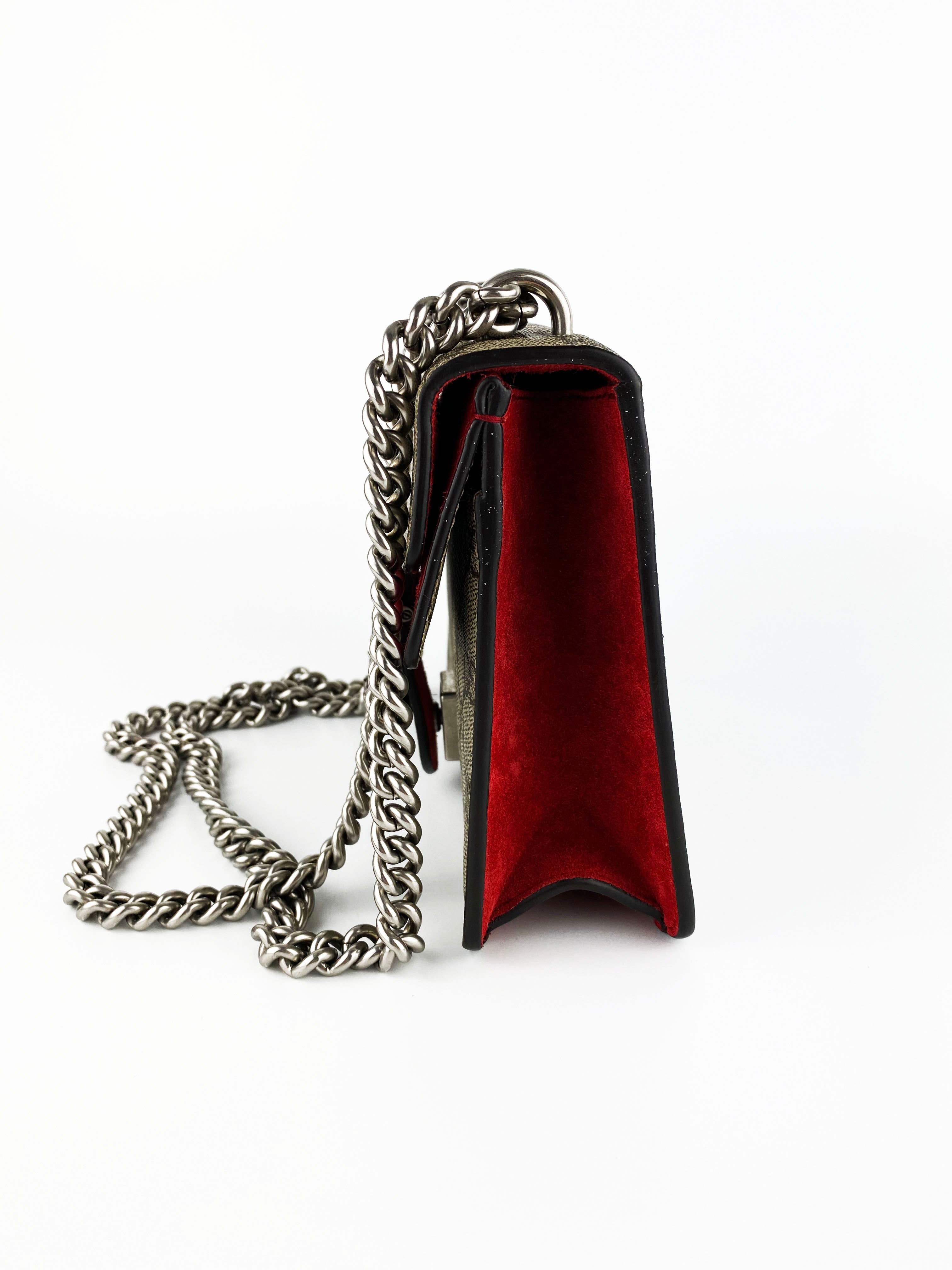 Gucci Mini Dionysus Shoulder Bag with Red Trim - Elegant Crossbody Purse for Women, Perfect for Parties, Dates & Night Out