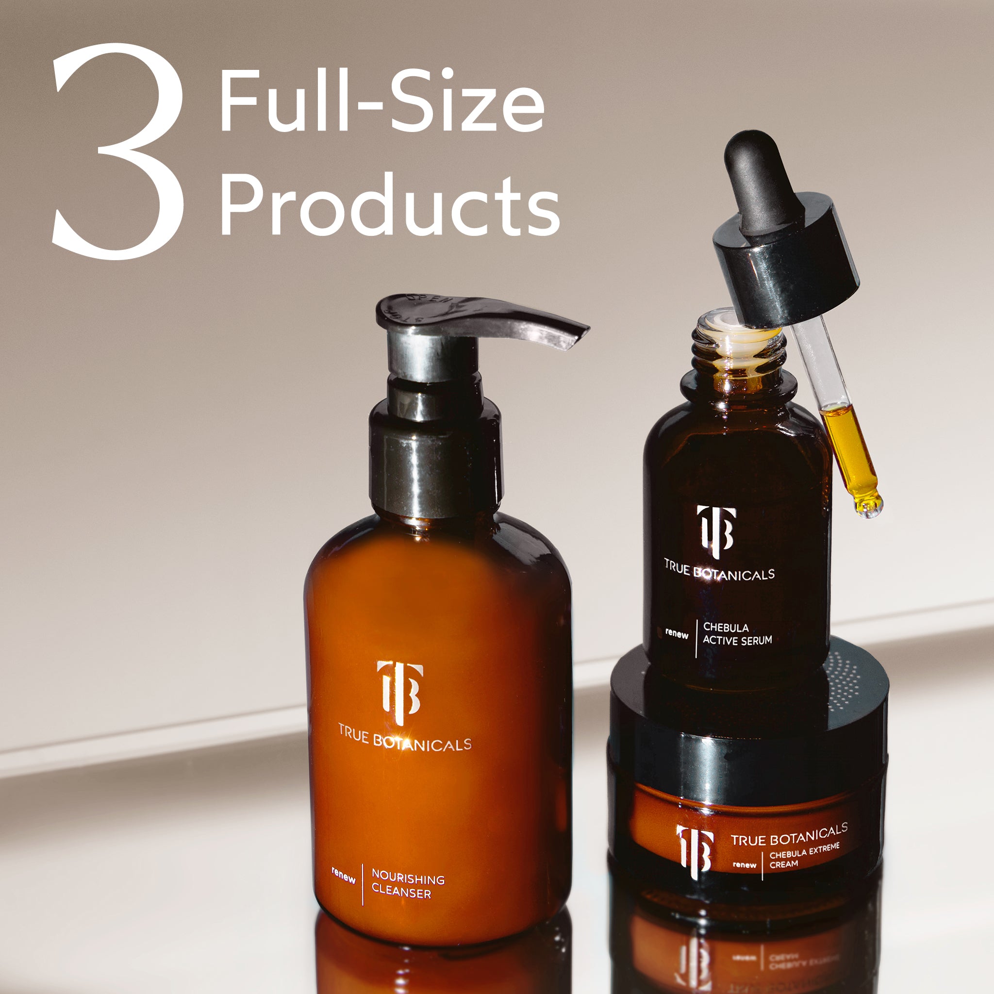 Deep Hydration Renewal 3-Piece Skincare Set - Daily Moisturizing Essentials for Dry Skin | Morning & Night Routine