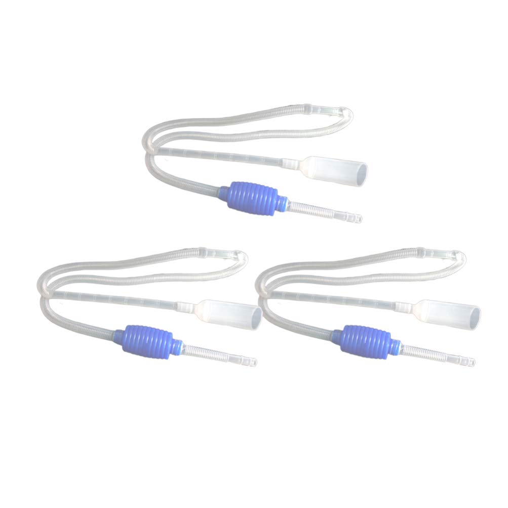 Balacoo 3pcs Aquarium Vacuum Siphon Pump - Fish Tank Cleaner for Betta Fish Care