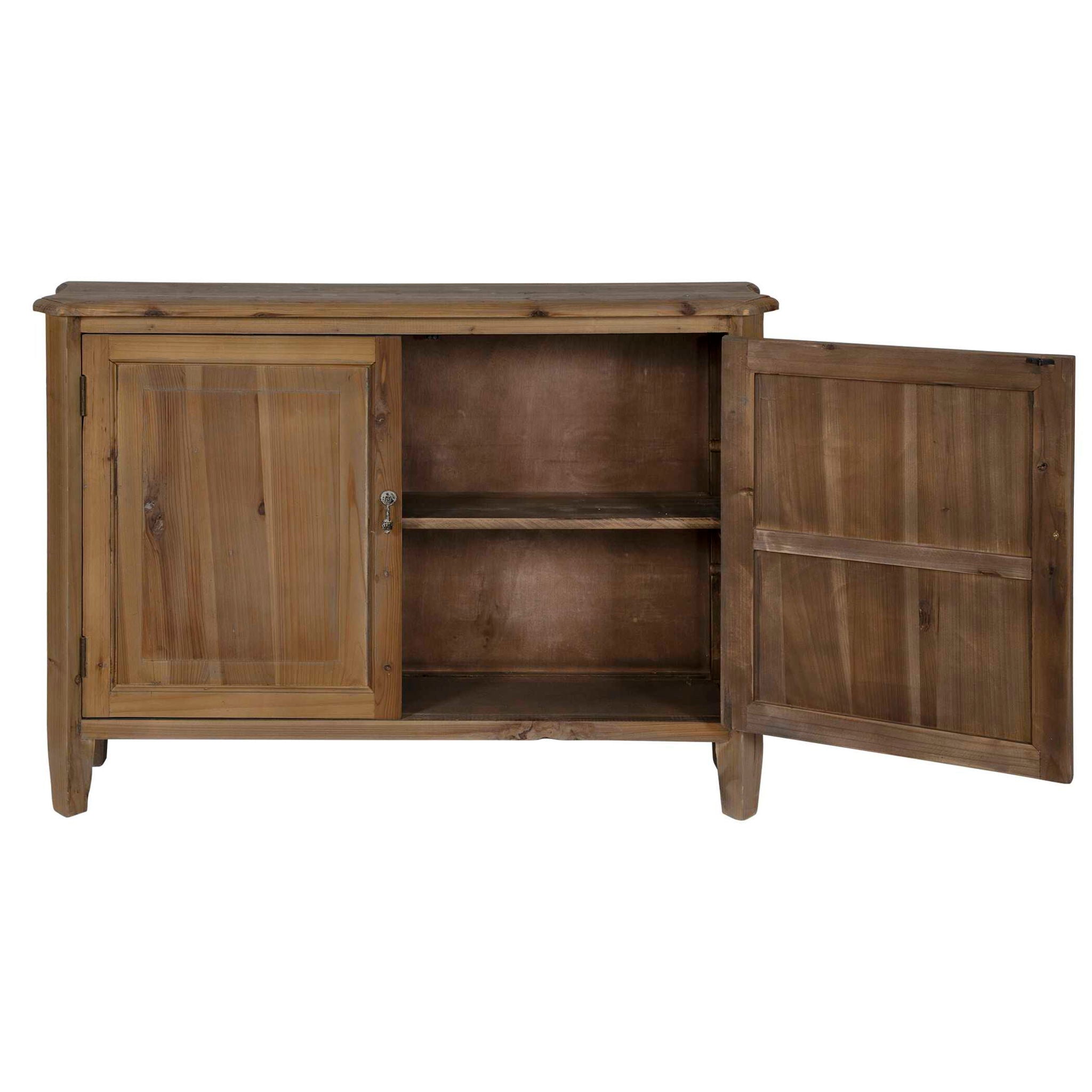 Reclaimed Wood Console Cabinet - Dark Brown Entryway Table with Storage | Farmhouse Style Sofa Table for Living Room, Hallway & Bedroom