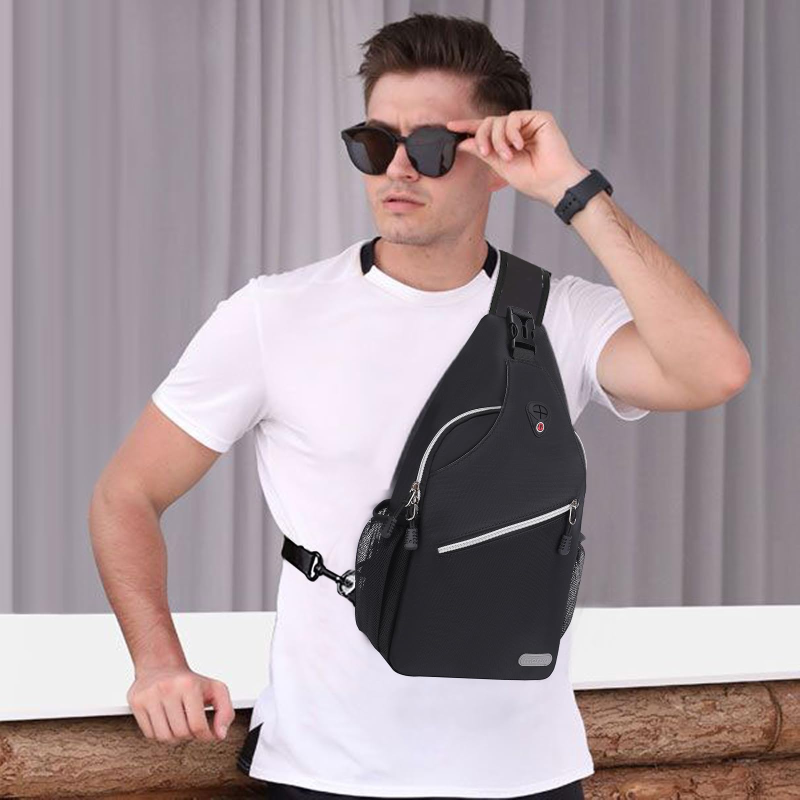 MOSISO Sling Backpack - Lightweight Crossbody Shoulder Bag for Travel, Hiking, Work & School | Water-Resistant Multipurpose Daypack for Men & Women | Perfect for Commuting, Outdoor Adventures & Daily Use