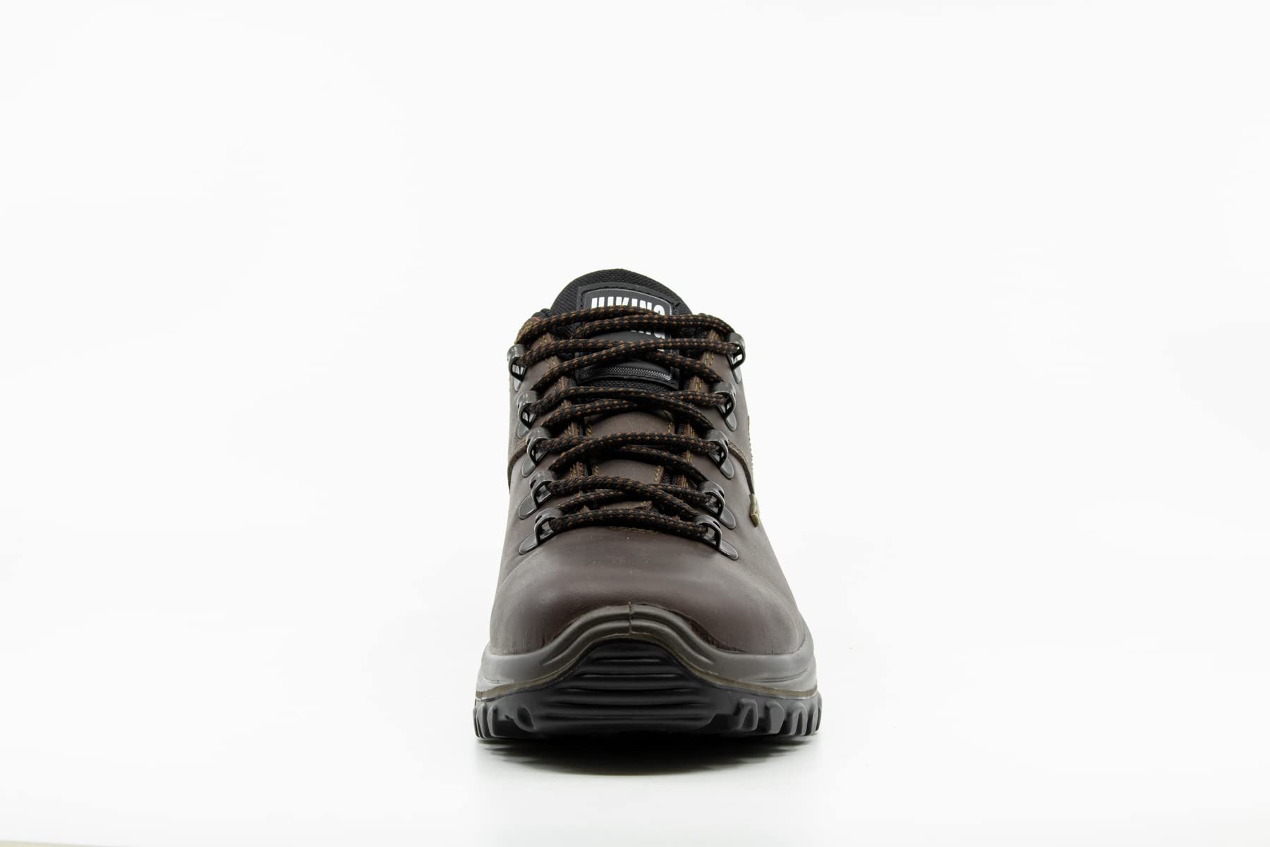 Grisport Unisex Trekking Hiking Shoes - Water-Repellent Leather Pull-On Climbing Boots for Men & Women (Dark Brown, EU 43) - Perfect for Outdoor Adventures, Mountain Climbing & Trail Walking