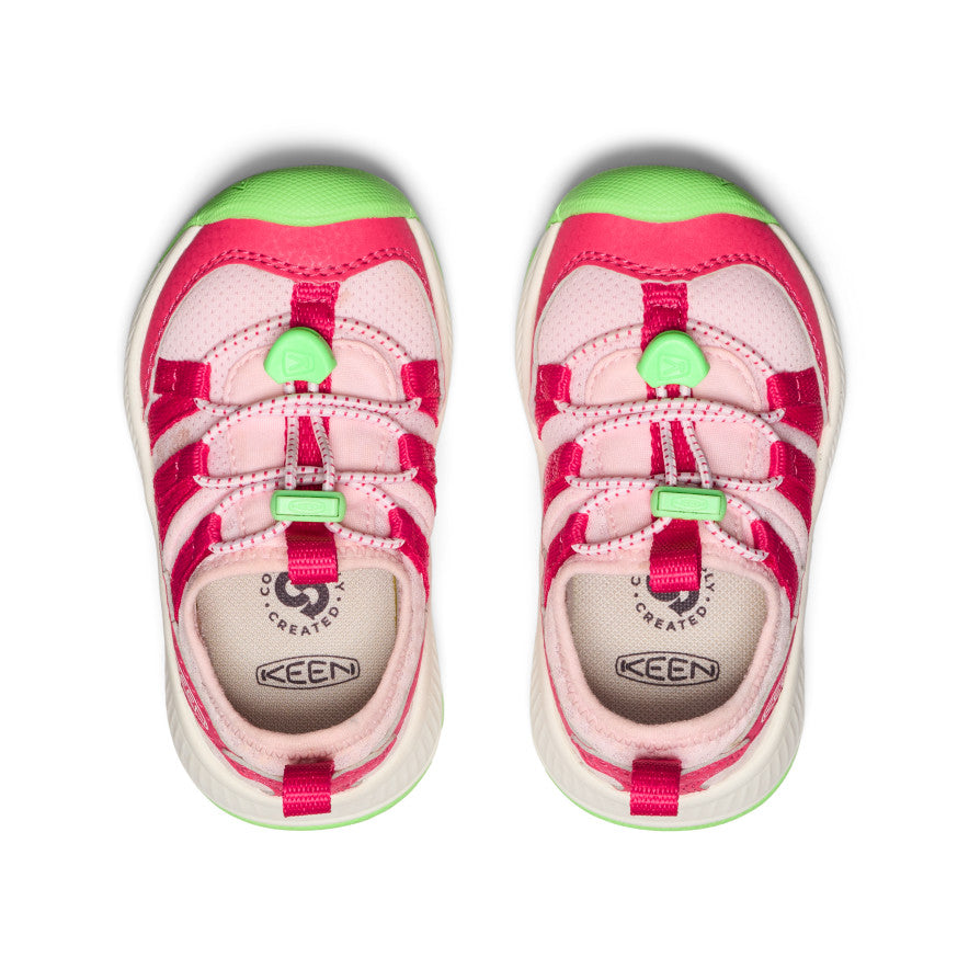 Toddlers' Motozoa Sneakers - Lightweight Comfortable Kids Shoes in Raspberry/Summer Green Colors | Perfect for Playtime, Preschool & Outdoor Activities