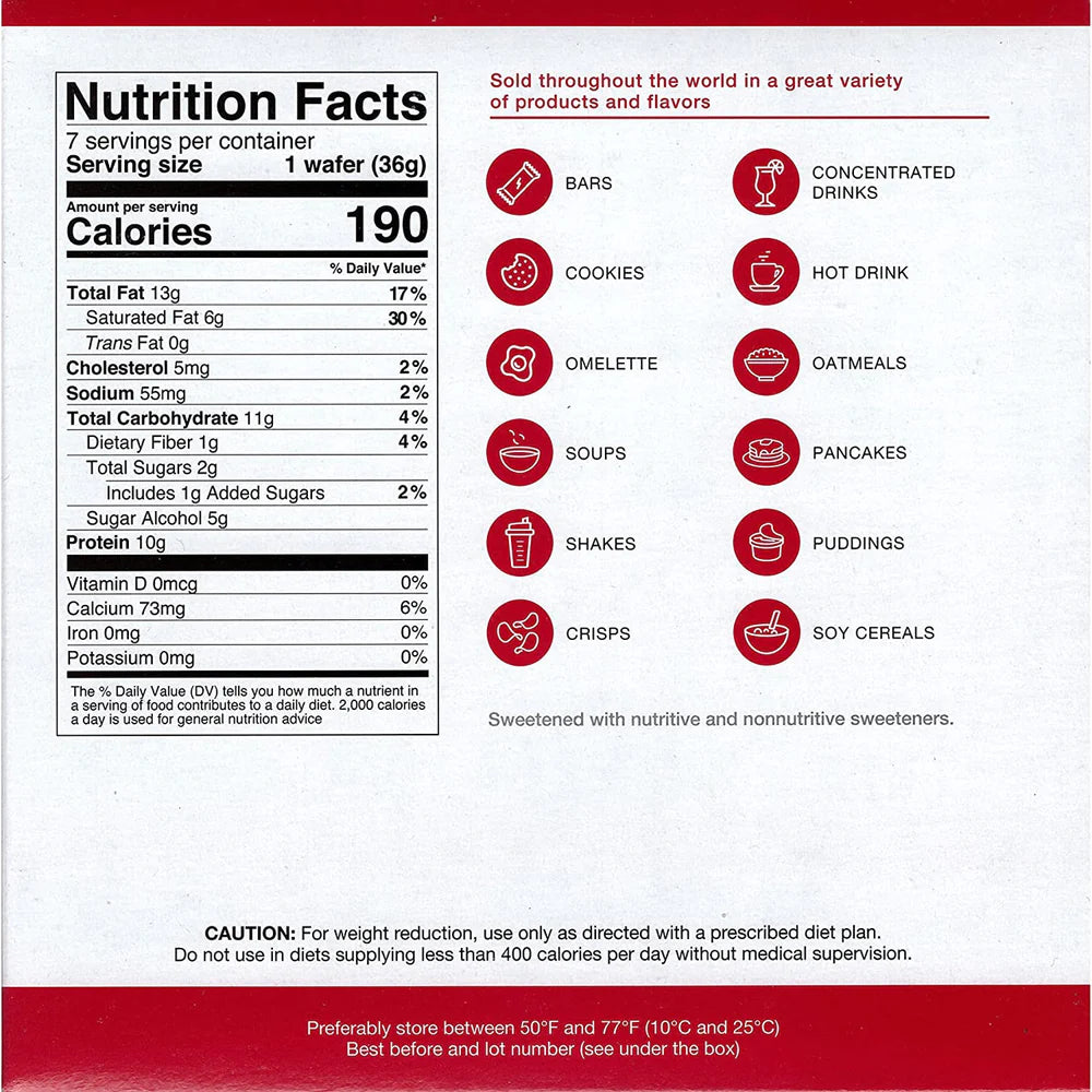 PROTIDIET Wafer Bar - High Protein Low Carb Snack for Weight Loss & Keto Diet | On-the-Go Healthy Nutrition for Workouts, Travel & Busy Lifestyles