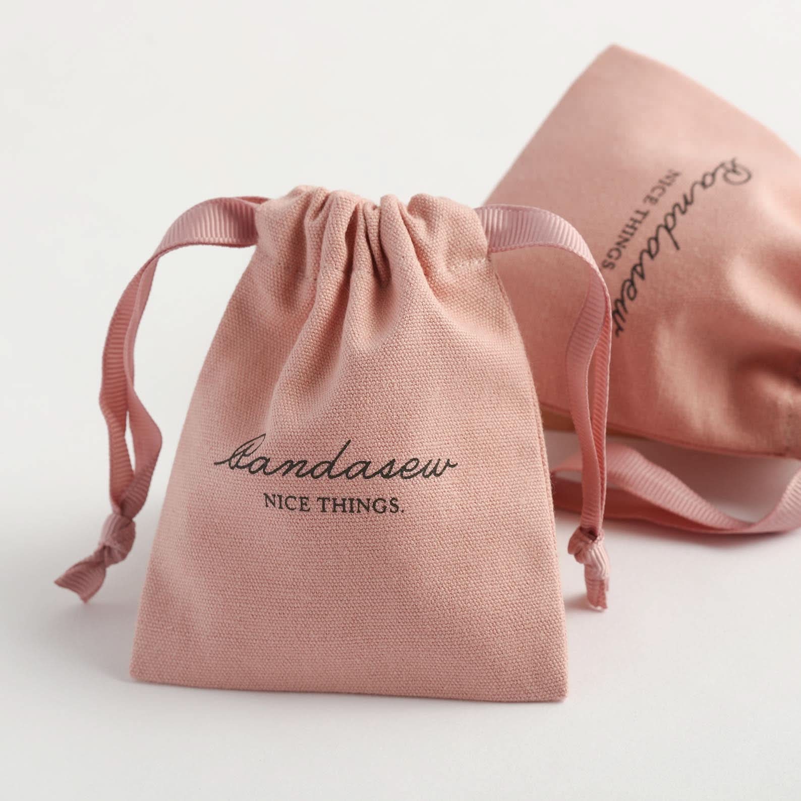 50pcs Cotton Canvas Jewelry Pouch Drawstring Bags - Custom Logo Wedding Favors & Gift Pouches (CAV 101) - Perfect for Bridal Party, Jewelry Storage & Small Gift Packaging