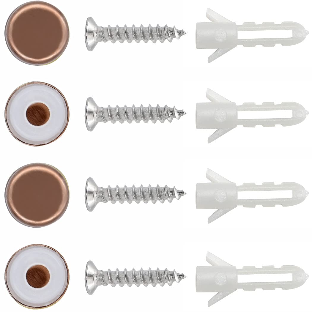 9.64-Inch Bronze Wine Glass Rack - Under Cabinet Stainless Steel Stemware Holder for Kitchen, Bar & Dining Room - Set of 3 Hanging Glass Racks for Wine, Champagne & Cocktail Glasses - Perfect for Home Entertaining & Space Saving Storage