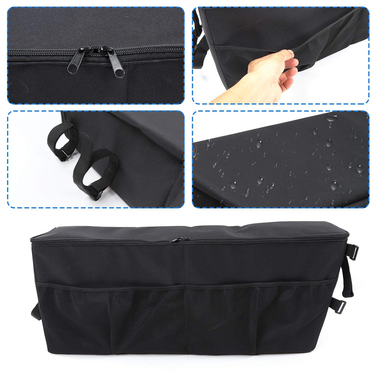 JeCar Trunk Organizer Bag - Heavy Duty Storage Accessories for 1997-2006 Jeep Wrangler TJ (Passenger Side) | Perfect for Road Trips, Camping Gear & Car Organization