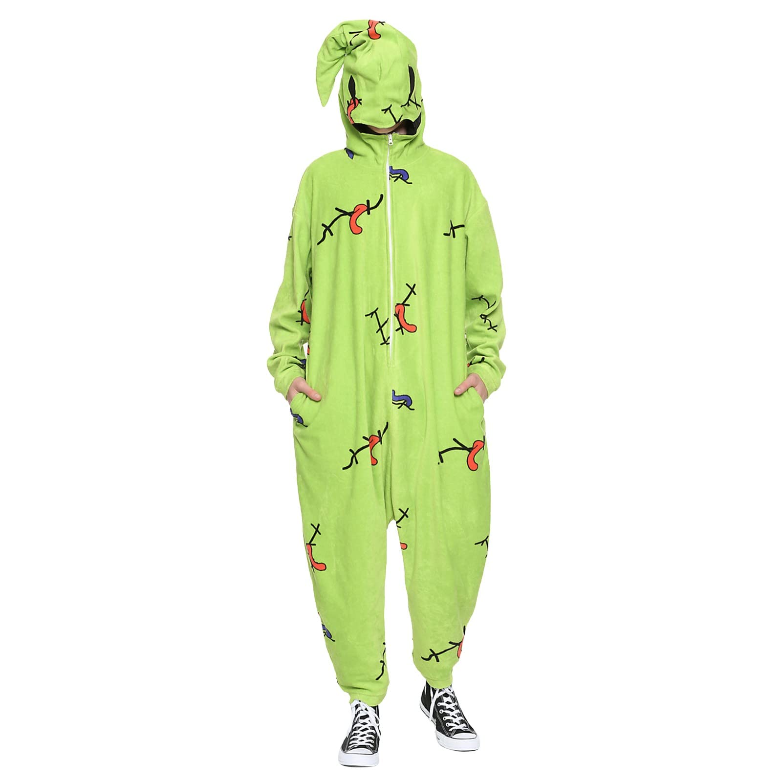 Funny Christmas Pajamas for Men & Women - Bug Print Zipper Hooded PJS Set | Holiday Sleepwear, Family Matching Outfits, Xmas Party Costume, Cozy Winter Lounge Wear