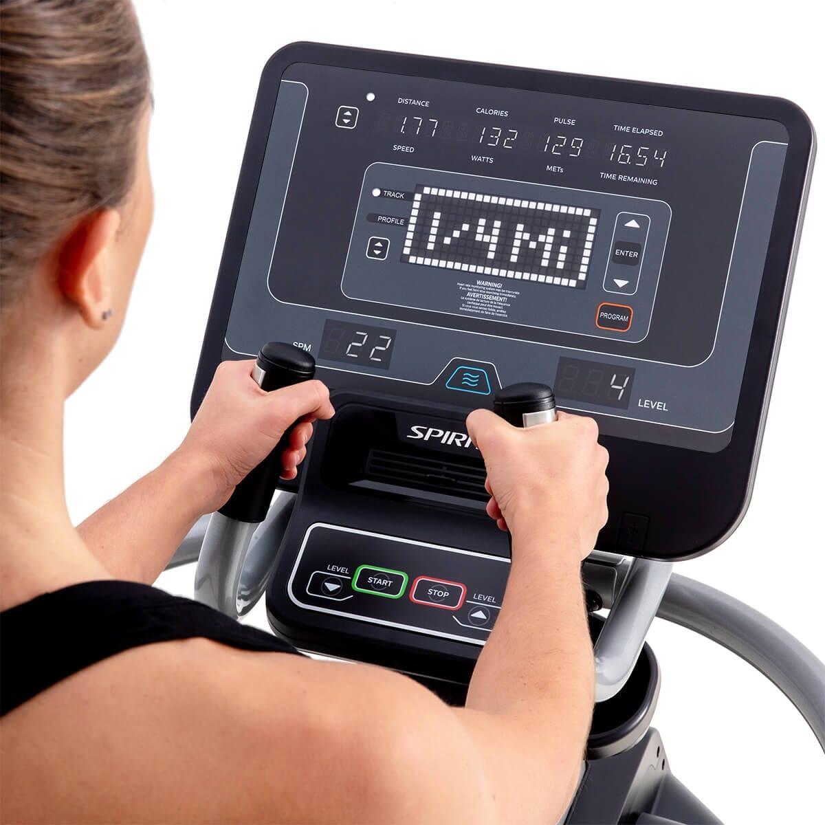 Spirit Fitness CS800 Stepper Machine - Compact Home Exercise Equipment for Cardio & Leg Workouts - Perfect for Small Spaces & Apartment Workouts