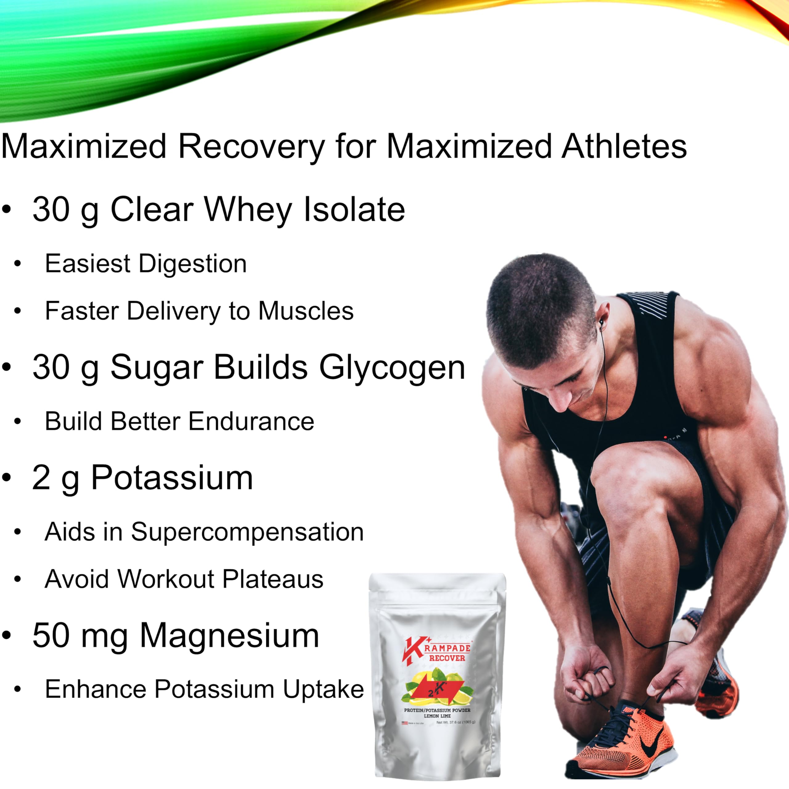 Premium Whey Protein Electrolyte Powder with 30g Protein & 7g BCAA - 2000mg Potassium + Magnesium Supplement (2X More Potassium Than Coconut Water) - Ideal for Post-Workout Recovery, Hydration & Muscle Growth