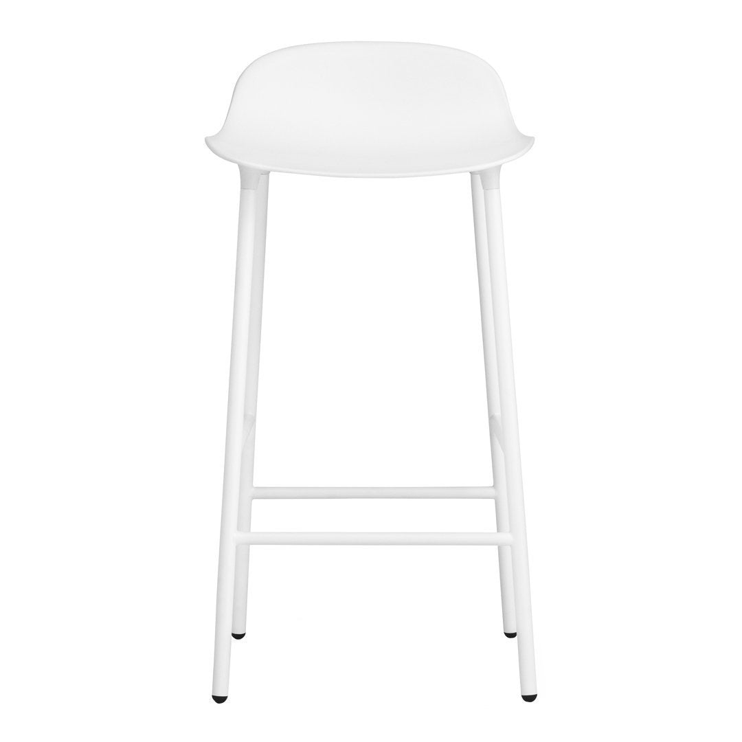 Modern Metal Leg Form Counter Stool - Bar Stool for Kitchen Island, Breakfast Nook & Home Decor - Adjustable Height Contemporary Dining Stool